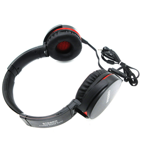 HiFi Stereo Extra Bass Metal Headphones Video Game Headband Headset with Mic for iPhone/Samsung