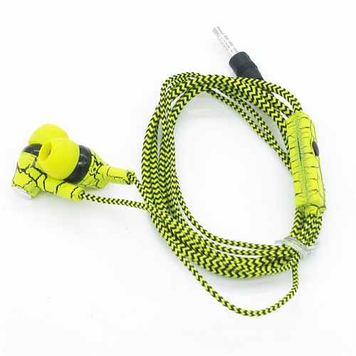 Crack-style Earphone Stereo Music Wire Headsets with Micro for iPhone/HTC/Xiaomi/Meizu/Sony