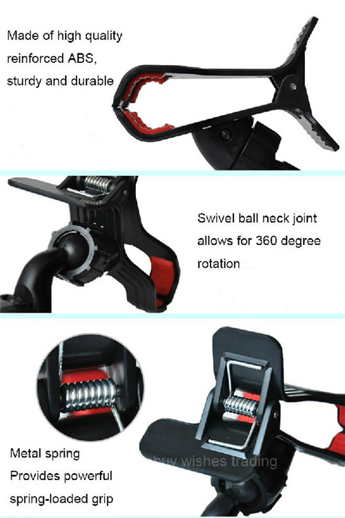 Car Windshield Dashboard Dual Two Arm Grip Suction Cup Stand Holder Mount Windscreen Clamp Clip
