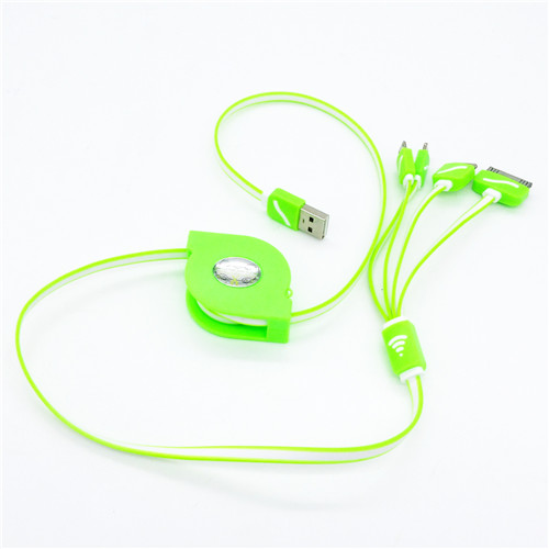 4 in 1 3.0 Cord Retractable USB Cable Charging Phone Data Cable For IOS iPhone And Android Phone