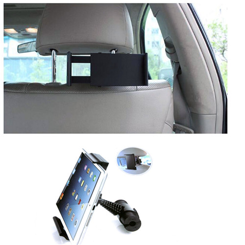 360 Degree Car Back Seat Headrest Mount Holder for iPad Mini/1/2/3/4/Air Galaxy Tablet