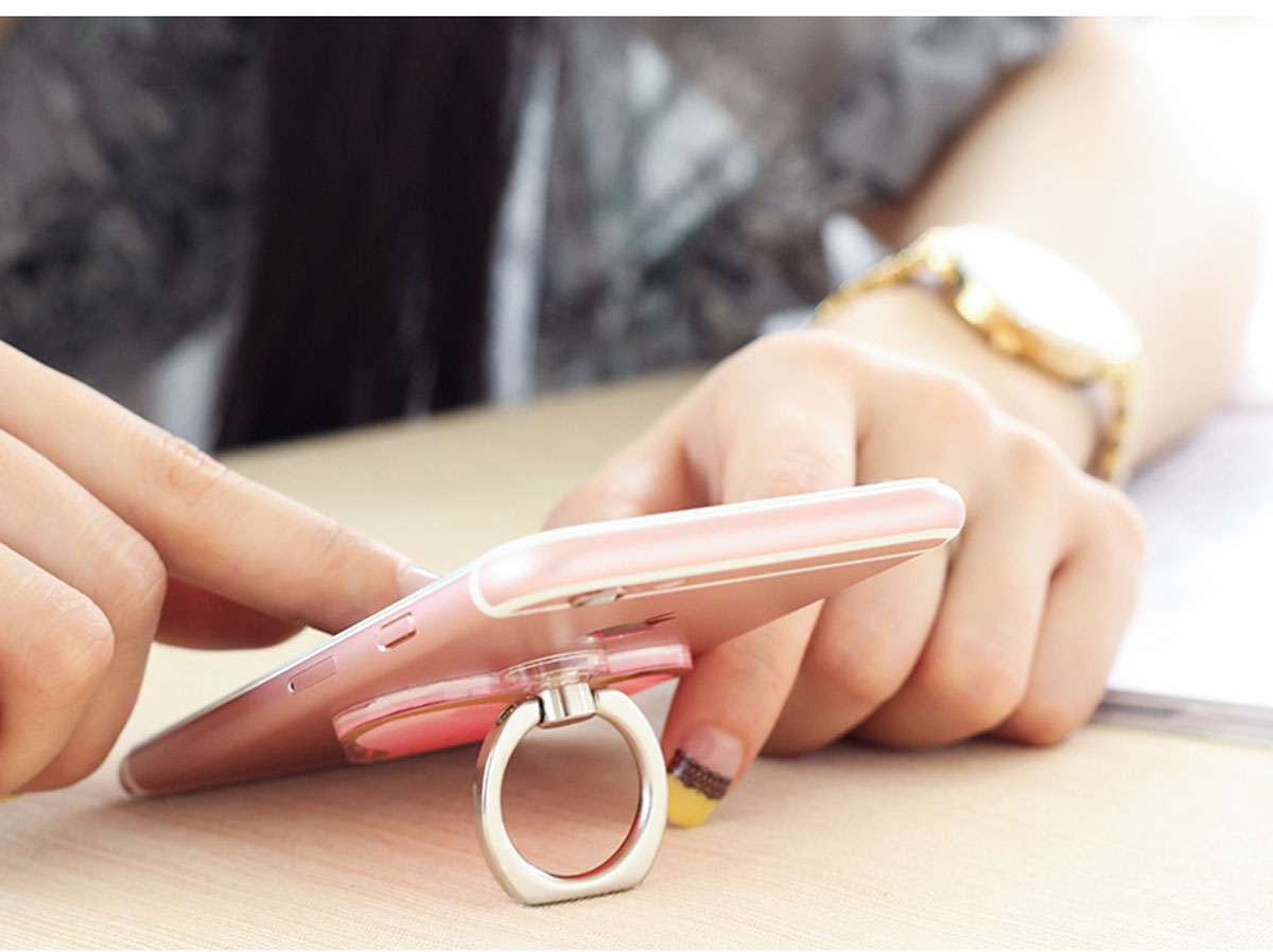 360 Degree Finger Ring Mobile Phone Smartphone Love the Quicksand Stand Holder
