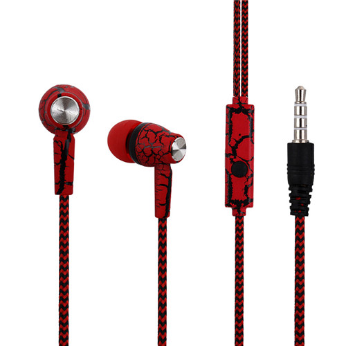 Crack-style Earphone Stereo Music Wire Headsets with Micro for iPhone/HTC/Xiaomi/Meizu/Sony