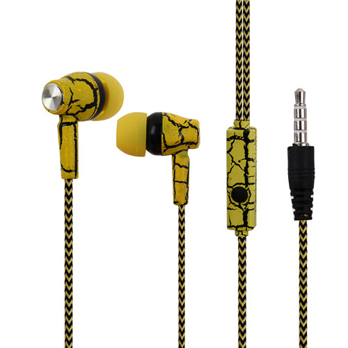 Crack-style Earphone Stereo Music Wire Headsets with Micro for iPhone/HTC/Xiaomi/Meizu/Sony