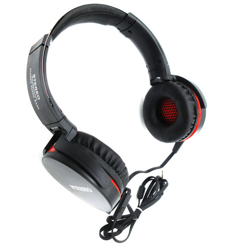 HiFi Stereo Extra Bass Metal Headphones Video Game Headband Headset with Mic for iPhone/Samsung