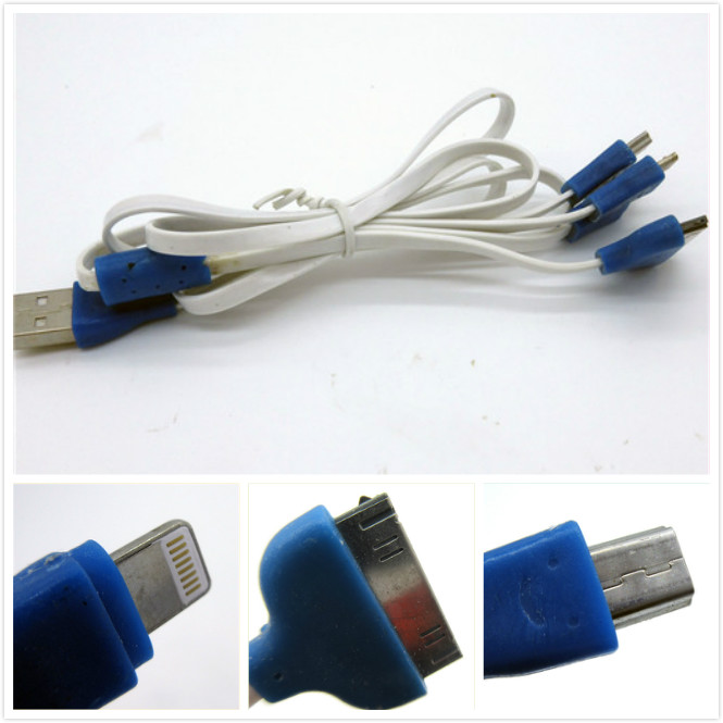 4 in 1 Charging 8Pin Micro USB 4 in 1 Charging Cable Multi Charger Cable