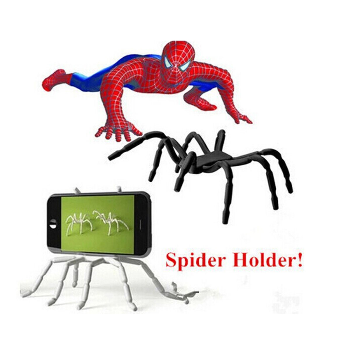 New Spider Flexible Grip Holder Stand Mount for iPhone SAMSUNG HTC Phone
