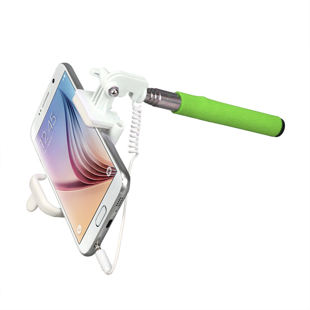 Universal Button Wired Handle Mini Phone Selfie Stick  Self-portrait Monopod