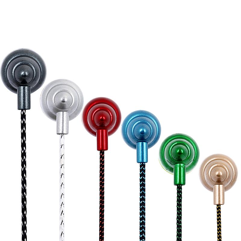 3.5MM Cloth Rope Heavy Bass Music Earphones for MAC/PC/DVD/MP3