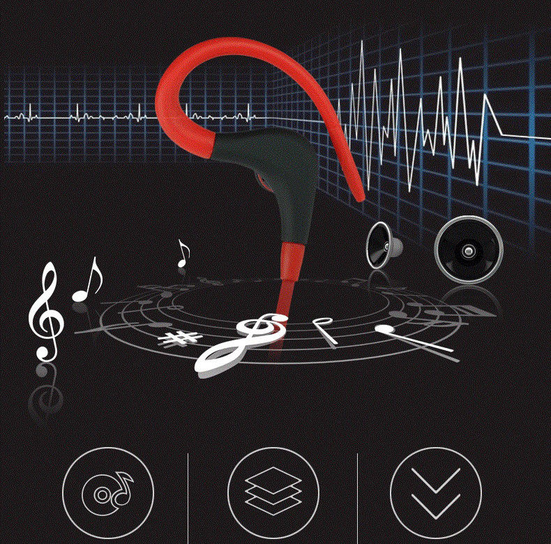 Universal Sports Stereo Headphone Headset Bass Mp3 Music Earphone Earbuds