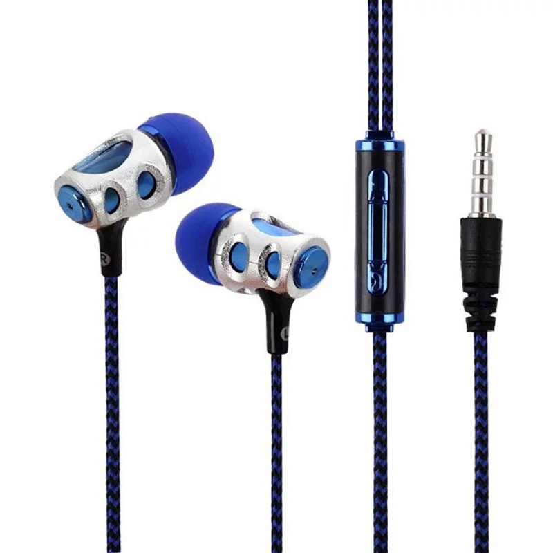 Hole Shape Stereo Music Earphone 3.5mm Wire Earphones with Microphone for IOS/HTC/Xiaomi