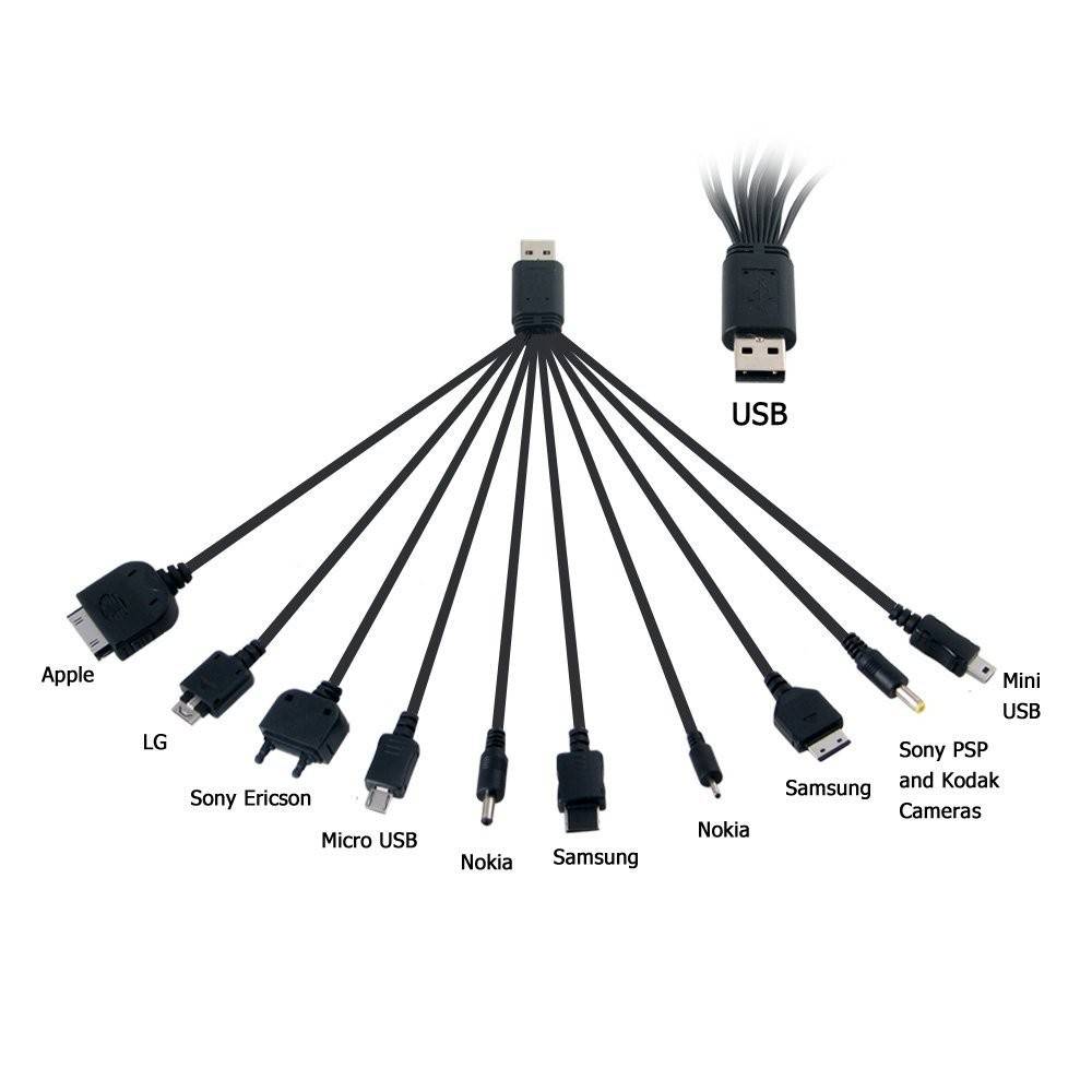 Universal Multi-functional Cahrging Cable For Mobile Phone MP3 MP4 PSP