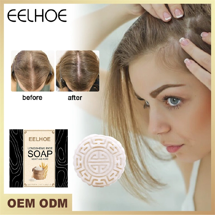 EELHOE Rice Water Shampoo Soap Flower Soap Citrus Natural Ingredients Nourishing Hair Growth Straight Curly Wavy Care Soft Hair