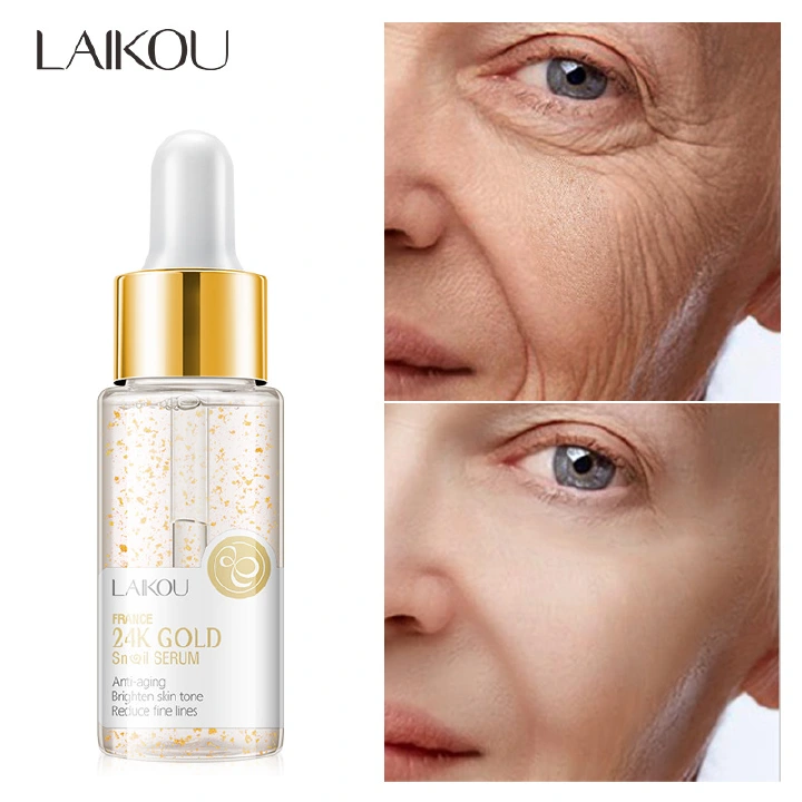 24k Gold Snail Anti-aging Facial Essence Reduces Fine Lines Beauty Cosmetics Brighten Lifts Firm Moisturize Face Skin Care Serum