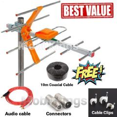 Outdoor Digital TV Aerial Antenna + 3 FREE GIFTS