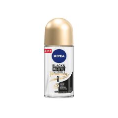 OFFER!!!(PACK OF 2)NIVEA Black & White Silky Smooth Anti-perspirant Roll on 50ml -designed to protect your clothes from white marks and yellow staining so that black tops stay black & white stay white