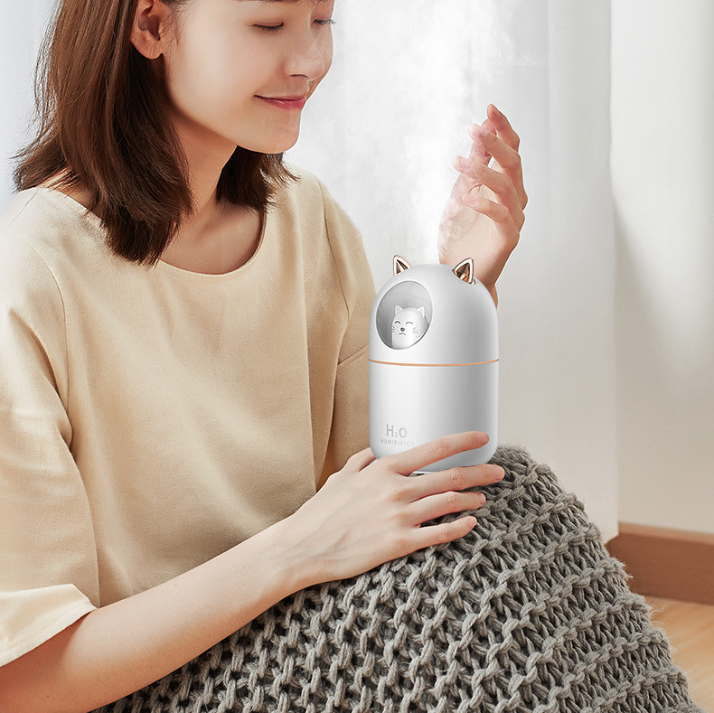New Cute Pet Humidifier with Spray Night Light Mute Bedroom Home Mini Aromatherapy Air Purifier