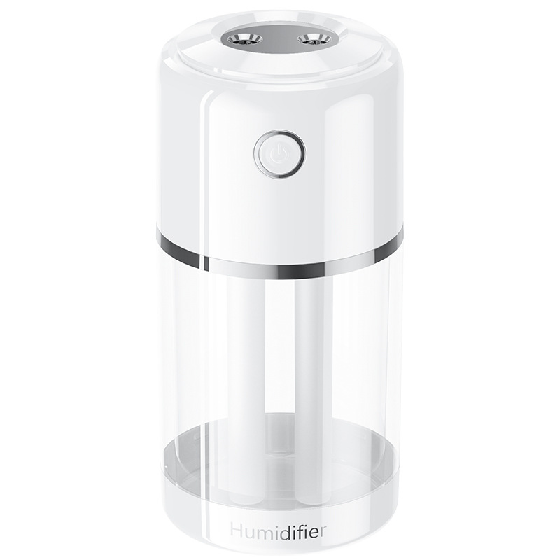 New USB double spray humidifier household car atmosphere light fog volume mute air humidifier