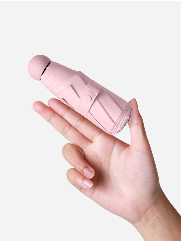 Pocket Umbrella Sun Rain Mini Folding Ultralight Umbrella Travel Small 5 Folding Portable Parasol Windproof Sunshade
