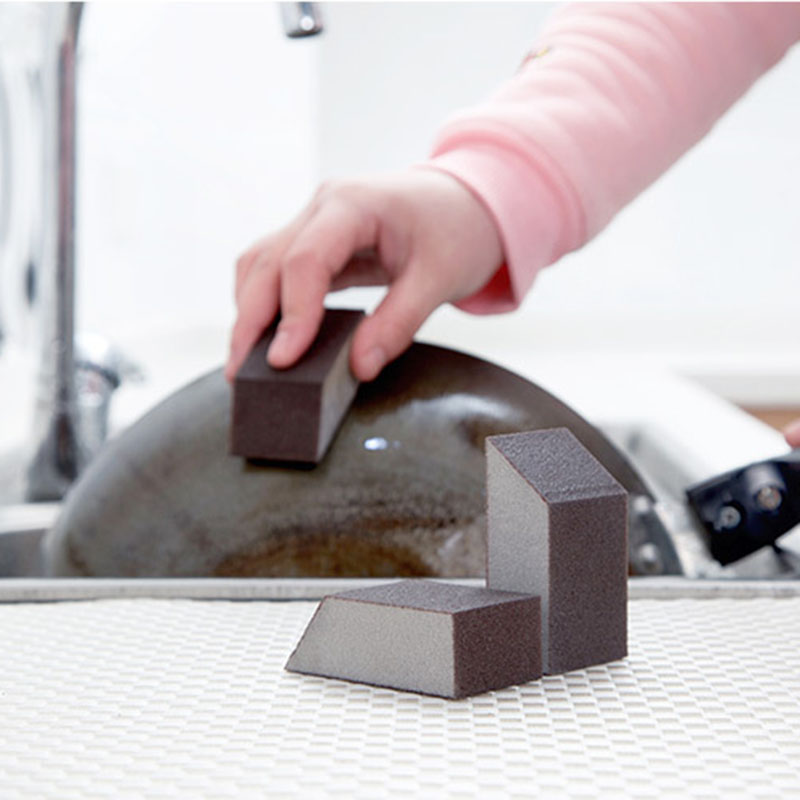 1PC Sponge Eraser Descaling Emery Cleaning Brush Stove Top Pot Descaling Cleaning Brush Kitchen Accessories Cleaning Tool