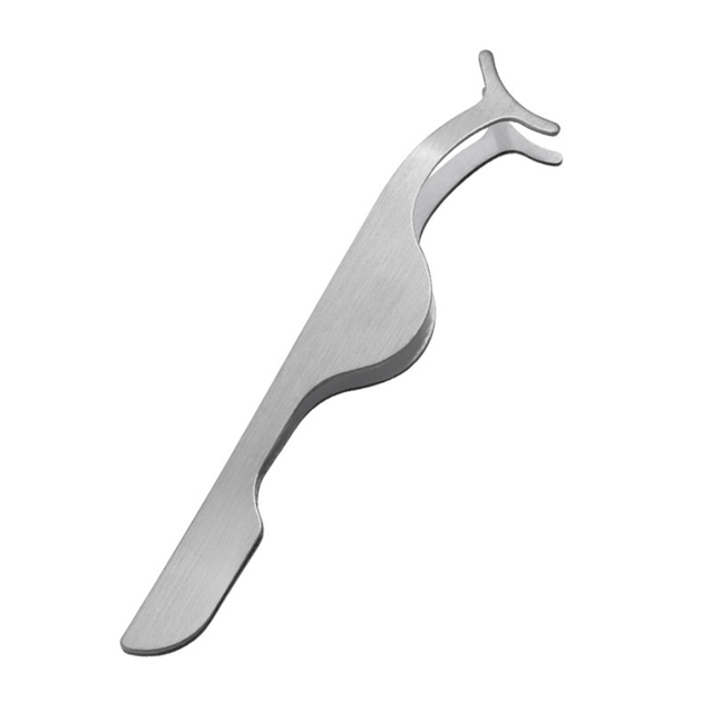 False Eyelash Tweezers Extension Clip T-shape Fake Eyelash Curler Stainless Steel Nipper Tool Fish Tail Clamp Makeup Tools