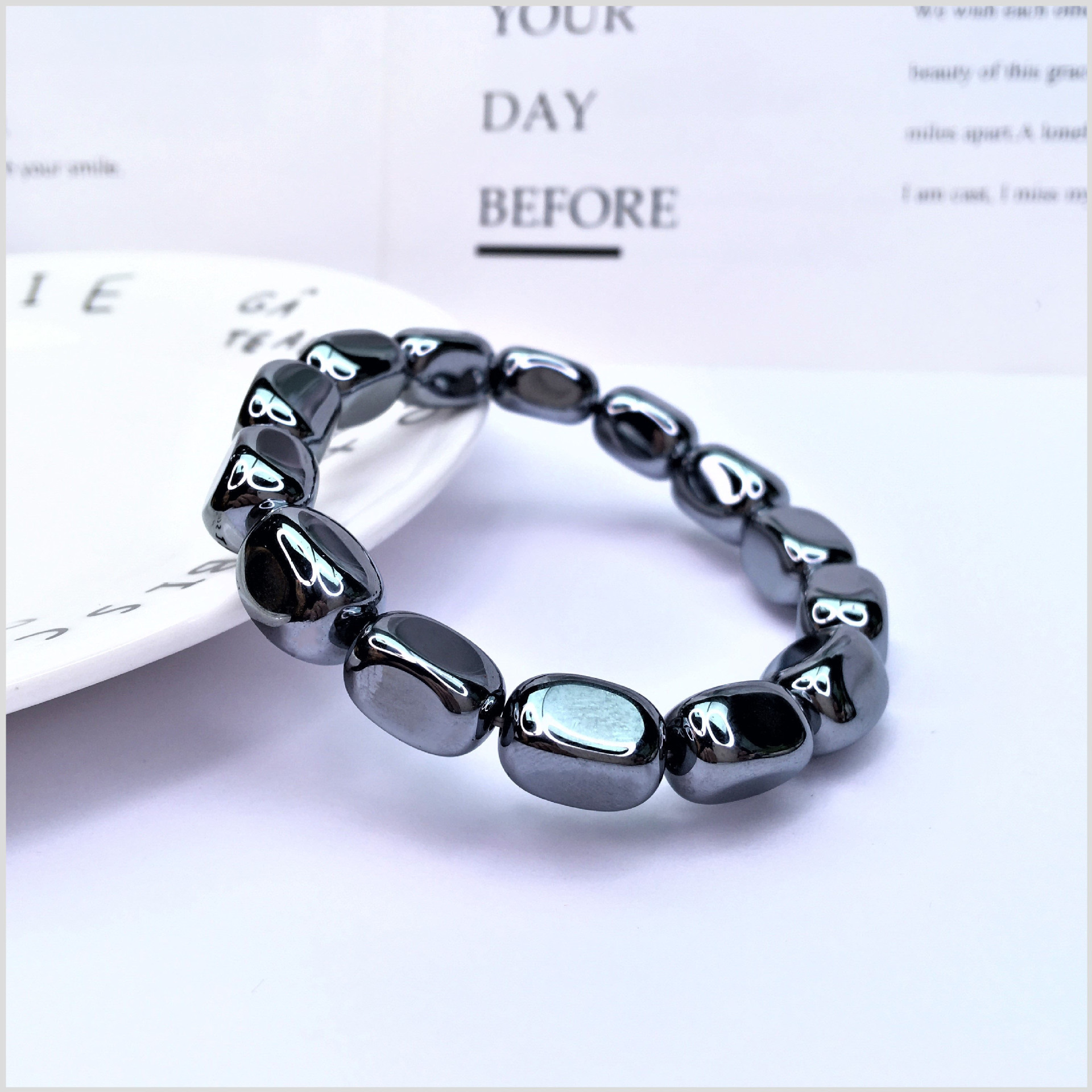 Terahertz Energy Stone Slimming Bracelet Losing Weight Beauty Fat Burner Cellulite Slimness Tool Products Men Women Jewelry