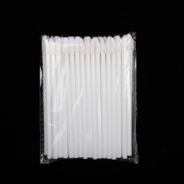 500 Pcs Disposable Hollow Lip Brush Lipstick Lip Glossy Mascara Wands Brush Cleaning Eyelash Extension Cosmetic Makeup Tools