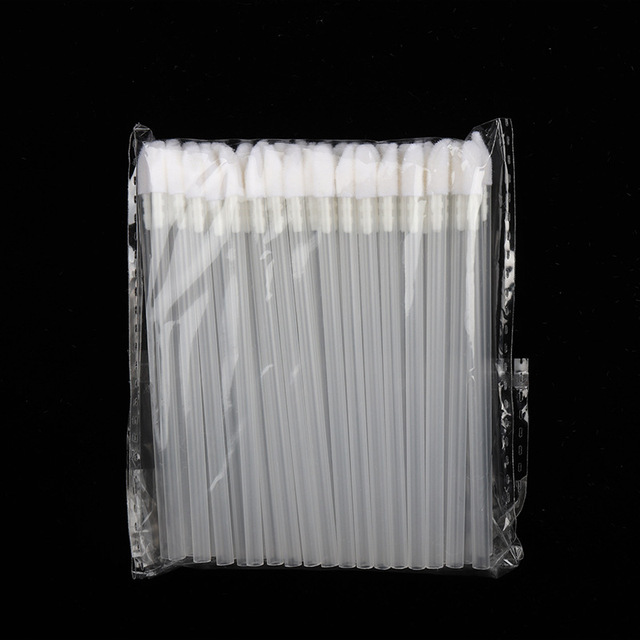 500 Pcs Disposable Hollow Lip Brush Lipstick Lip Glossy Mascara Wands Brush Cleaning Eyelash Extension Cosmetic Makeup Tools