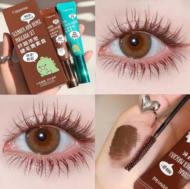 Mascara Lengthening Black Brown Waterproof Sweatproof Mascara Long Wearing 24h Mascara Female Professional Makeup Cosmetics