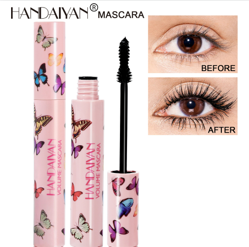 HANDAIYAN 3D Mascara Lengthening Black Lash Eyelash Extension Eye Lashes Brush Beauty Makeup Long-wearing Gold Mascara
