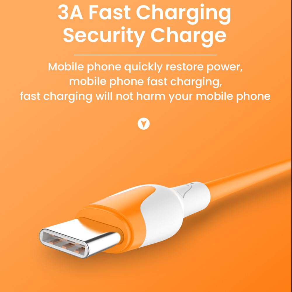 3A Fast Charging USB Cable USB A To Type-C/Micro USB Phone Charger Kable 2m Liquid Silicone Data Cord For Xiaomi Redmi Samsung