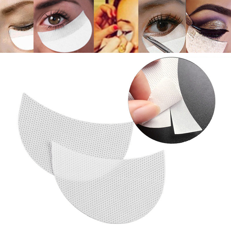 50pcs/set Disposable Eye Shadow Makeup Protector Stickers Pads Eyeshadow Shields Under Eye Patches Eyes Makeup Application view 3