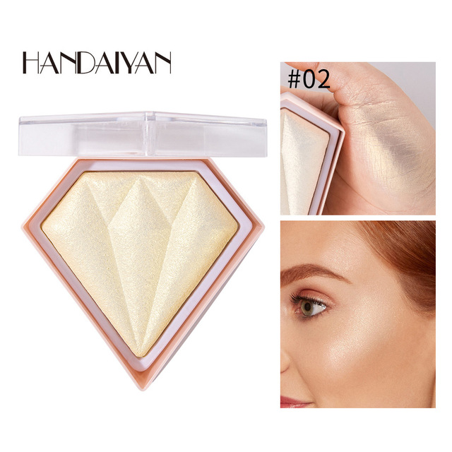 HANDAIYAN Smooth Diamond Highlighter Palette Fairy Powder Women Make up Face Brighten Body Glitter Professional Makeup Cosmetics