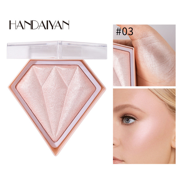 HANDAIYAN Smooth Diamond Highlighter Palette Fairy Powder Women Make up Face Brighten Body Glitter Professional Makeup Cosmetics