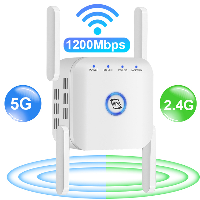 5G Repeater WiFi Long Range Wifi Extender Wireless Router Signal Wi fi Amplifier 1200Mbps Network Wi-fi Booster Wi-fi Repeater