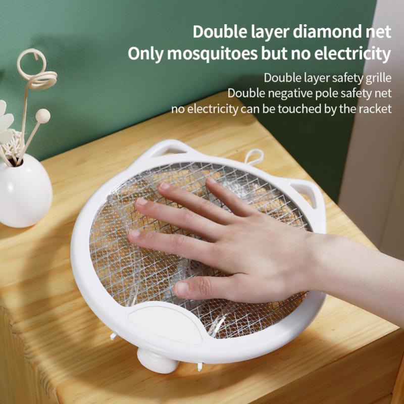 2 In1 Foldable Electric Mosquito Killer 3200V Mosquito Swatter USB Rechargeable Summer Anti Mosquito Repellent Bug Zapper