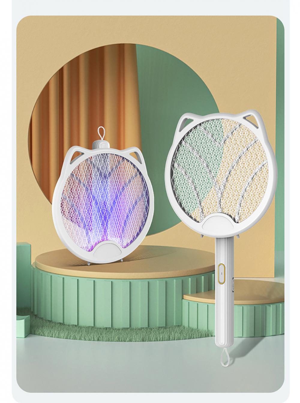 2 In1 Foldable Electric Mosquito Killer 3200V Mosquito Swatter USB Rechargeable Summer Anti Mosquito Repellent Bug Zapper