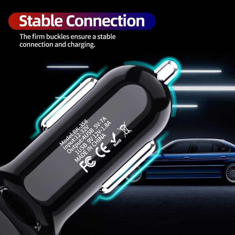 QC3.0 4USB Quick Car Charg Adapter Universal Phone Charger For iPhone Xiaomi Huawei OPPO Samsung Fast Charging Phone Charger