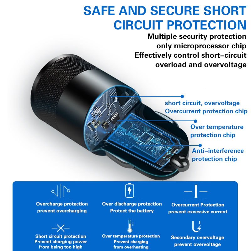PD Car Charger Car Phone Charger USB C Fast Charging in Car USB-C Adapter For Xiaomi Note 11 10 iPhone 14 13 12 Car Charger