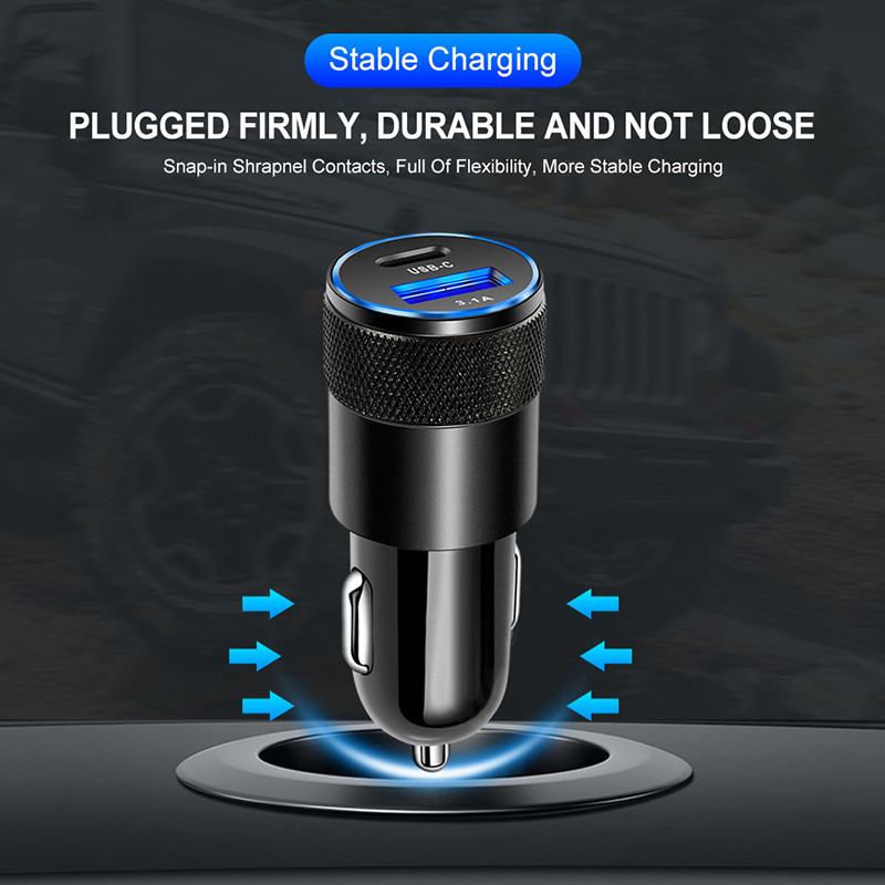 PD Car Charger Car Phone Charger USB C Fast Charging in Car USB-C Adapter For Xiaomi Note 11 10 iPhone 14 13 12 Car Charger