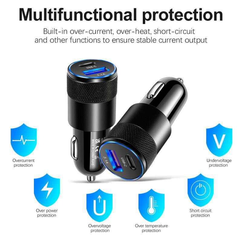 30W QC PD 4.0 3.0 Quick Charge Car Phone Charger For iPhone 14 13 12 11 Pro Max Xiaomi Huawei Samsung S22 S21 S20 Car Charger