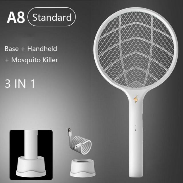 Electric Insect Bug Fly Mosquito Zapper Killer Swatter Indoor Outdoor Three-in-one Mosquito Repel Household Mosquito Trap