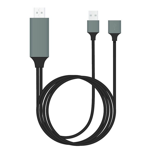 USB To Hdmi -compatible Cable Converter Adapter Mirror Cast MHL Cable Micro USB Type C To For IPhone IPad To TV Projector