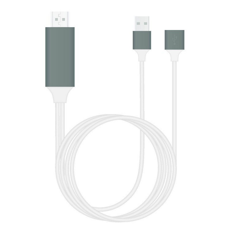 USB To Hdmi -compatible Cable Converter Adapter Mirror Cast MHL Cable Micro USB Type C To For IPhone IPad To TV Projector