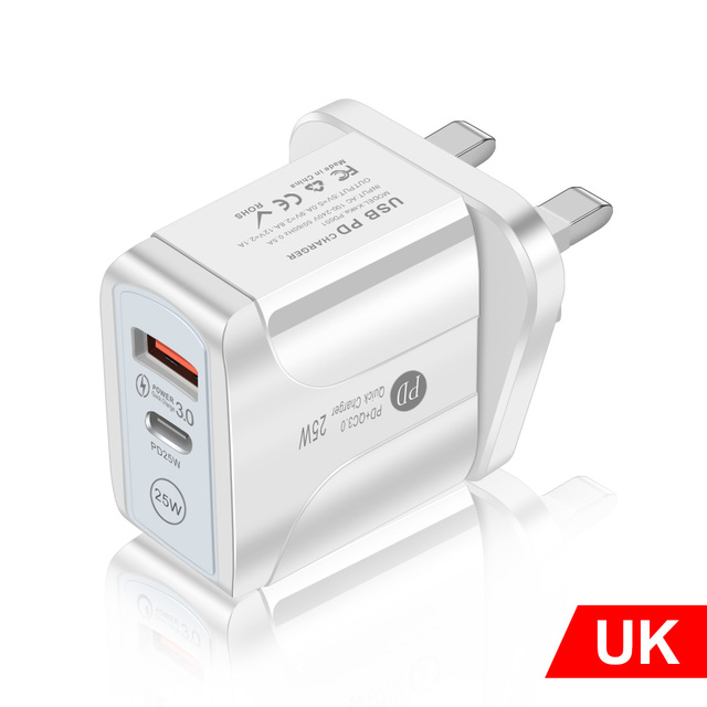25W Fast Charger Quick Charge PD QC 3.0 Type C Fast Charging USB Charger Phone Charger
