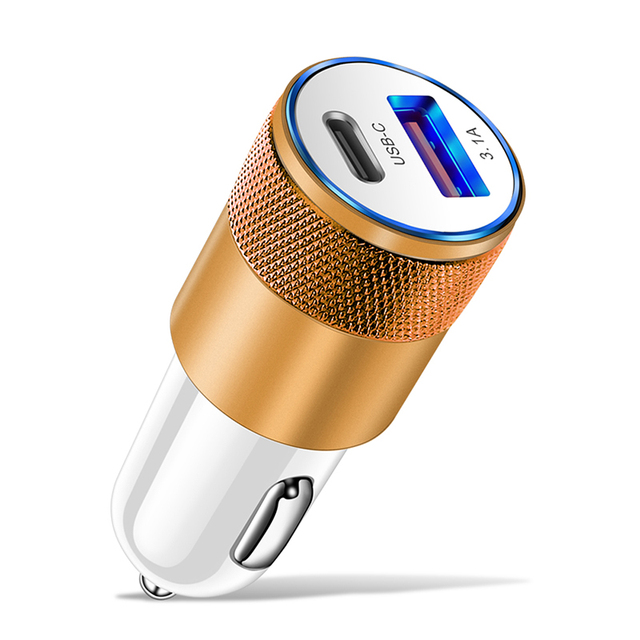 USB Car Charger 12W 3A Type C PD Fast Charging QC 4.0 3.0 Quick Charge Mobile Phone Adapter for IPhone 12 Xiaomi Samsung Huawei