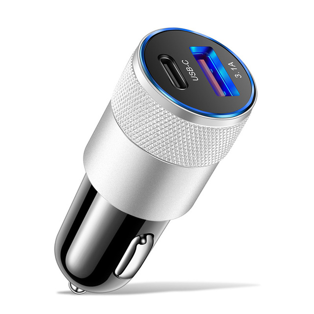 USB Car Charger 12W 3A Type C PD Fast Charging QC 4.0 3.0 Quick Charge Mobile Phone Adapter for IPhone 12 Xiaomi Samsung Huawei