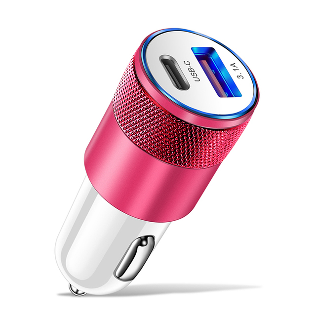 USB Car Charger 12W 3A Type C PD Fast Charging QC 4.0 3.0 Quick Charge Mobile Phone Adapter for IPhone 12 Xiaomi Samsung Huawei