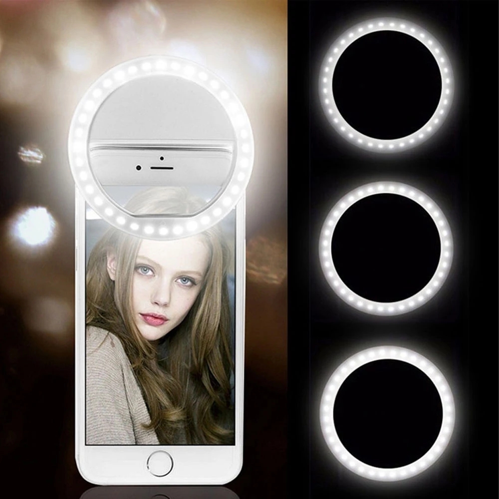 USB Charge Led Selfie Ring Light Mobile Phone Lens Selfie Lamp Ring Phone Selfie Light