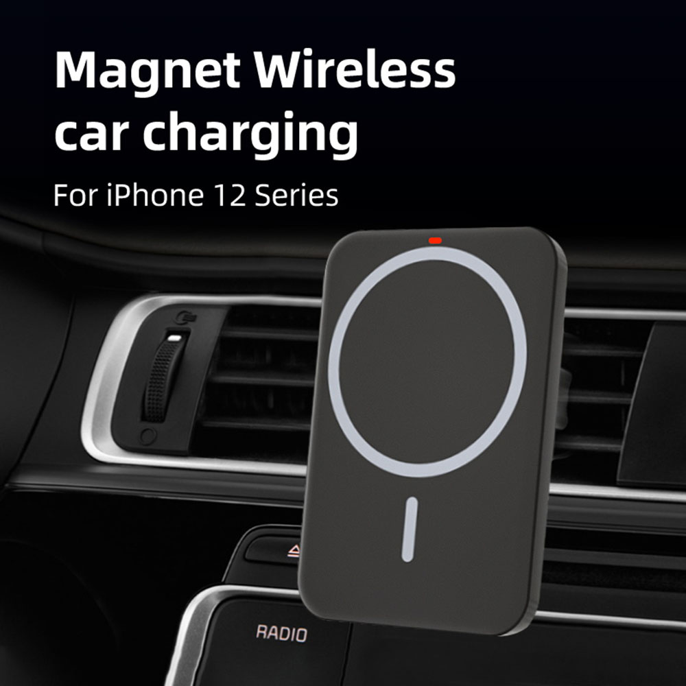 15W Magnetic Wireless Car Charger Mount Fast Charging Station Auto Phone Holder Air Vent Stand